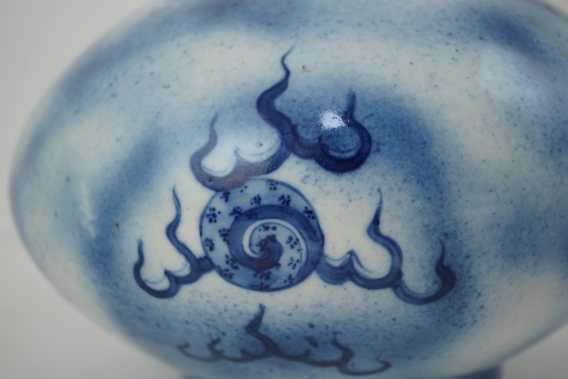 A Chinese blue and white ‘dragon’ bottle vase, 19th century